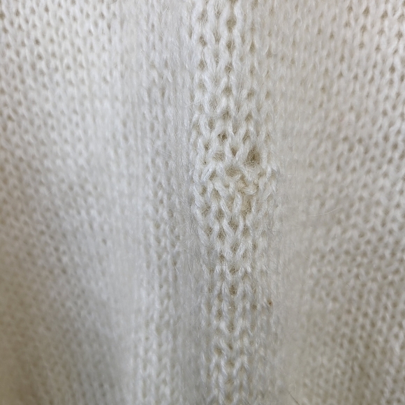 Crystal Sportswear Mohair blend Cardigan Sweater Large Cream Fall Preppy Winter - Picture 7 of 7